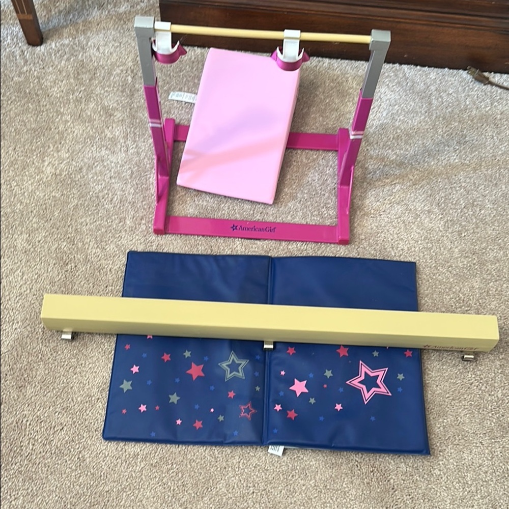 American Girl Pink and Blue Doll Accessories Set